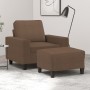 Sillón con taburete tela marrón 60 cm de , Sofás - Ref: Foro24-3201146, Precio: 236,35 €, Descuento: %