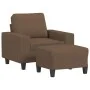 Armchair with brown fabric footstool 60 cm by , Sofas - Ref: Foro24-3201146, Price: 232,31 €, Discount: %
