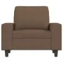 Armchair with brown fabric footstool 60 cm by , Sofas - Ref: Foro24-3201146, Price: 232,31 €, Discount: %
