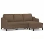 Dreisitzer-Sofa mit braunem Stoffhocker, 180 cm. von , Sofas - Ref: Foro24-3201138, Preis: 361,10 €, Rabatt: %