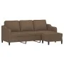 3-seater sofa with brown fabric footstool, 180 cm by , Sofas - Ref: Foro24-3201138, Price: 361,11 €, Discount: %
