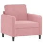 Sessel mit rosa Samt-Hocker, 60 cm. von , Sofas - Ref: Foro24-3201167, Preis: 211,42 €, Rabatt: %