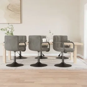 Drehstühle für Esszimmer, 6 Stück aus hellgrauem Samt. von , Essstühle - Ref: Foro24-3087930, Preis: 375,73 €, Rabatt: %
