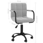Silla de comedor giratoria de terciopelo gris claro de , Sillas de comedor - Ref: Foro24-3088034, Precio: 92,53 €, Descuento: %