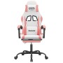 Silla gaming con reposapiés cuero sintético blanco y rosa de , Sillones para videojuegos - Ref: Foro24-3143887, Precio: 119,4...