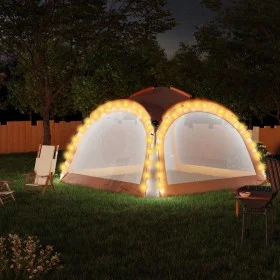 LED party tent 4 walls gray and orange 3.6x3.6x2.3 m by vidaXL, Tents and gazebos - Ref: Foro24-93077, Price: 153,48 €, Disco...
