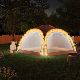 LED-Partyzelt 4 Wände grau und orange 3,6x3,6x2,3 m von vidaXL, Zelte und Pavillons - Ref: Foro24-93077, Preis: 156,22 €, Rab...