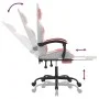 Gaming chair with white and pink synthetic leather footrest. by , Gaming chairs - Ref: Foro24-3143887, Price: 117,48 €, Disco...