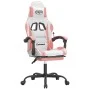 Gaming-Stuhl mit Fußstütze aus weißem und rosa Kunstleder von , Gaming-Stühle - Ref: Foro24-3143887, Preis: 117,48 €, Rabatt: %