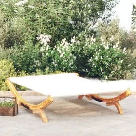 Liegestuhl mit Baldachin aus gebogenem anthrazitgrauem Holz, 165x188,5x46 cm. von vidaXL, Betten im Freien - Ref: Foro24-3139...