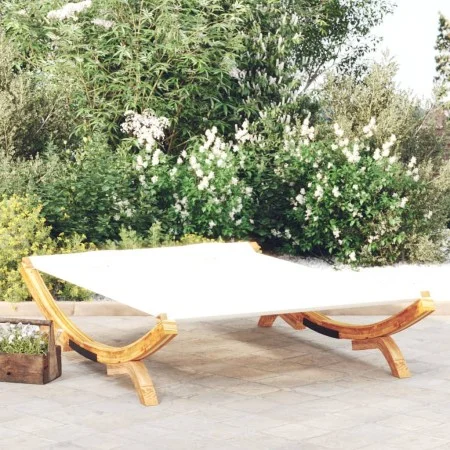 Liegestuhl mit Baldachin aus gebogenem anthrazitgrauem Holz, 165x188,5x46 cm. von vidaXL, Betten im Freien - Ref: Foro24-3139...