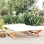Liegestuhl mit Baldachin aus gebogenem anthrazitgrauem Holz, 165x188,5x46 cm. von vidaXL, Betten im Freien - Ref: Foro24-3139...