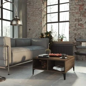 Engineered wood brown oak coffee table 60x60x30 cm by , Coffee table - Ref: Foro24-813169, Price: 46,77 €, Discount: %
