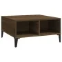 Engineered wood brown oak coffee table 60x60x30 cm by , Coffee table - Ref: Foro24-813169, Price: 46,74 €, Discount: %