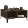 Engineered wood brown oak coffee table 60x60x30 cm by , Coffee table - Ref: Foro24-813169, Price: 46,74 €, Discount: %