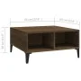 Engineered wood brown oak coffee table 60x60x30 cm by , Coffee table - Ref: Foro24-813169, Price: 46,74 €, Discount: %