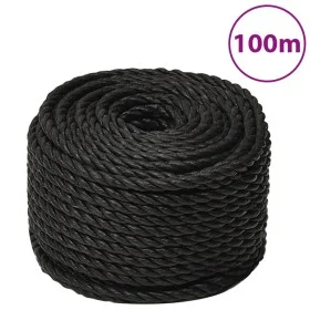 Black 16 mm 100 m polypropylene work rope by , Ropes and metal cords - Ref: Foro24-153027, Price: 69,90 €, Discount: %