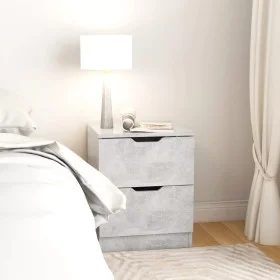 Mesita de noche madera de ingeniería gris hormigón 40x40x50 cm de , Mesitas de noche - Ref: Foro24-326731, Precio: 57,54 €, D...