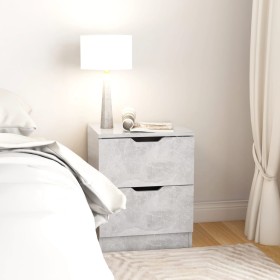 Mesita de noche madera de ingeniería gris hormigón 40x40x50 cm de , Mesitas de noche - Ref: Foro24-326731, Precio: 58,41 €, D...
