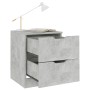 Nachttisch aus grauem Beton-Verbundholz, 40x40x50 cm. von , Nachttische - Ref: Foro24-326731, Preis: 58,41 €, Rabatt: %