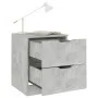 Nachttisch aus grauem Beton-Verbundholz, 40x40x50 cm. von , Nachttische - Ref: Foro24-326731, Preis: 57,54 €, Rabatt: %