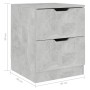 Nachttisch aus grauem Beton-Verbundholz, 40x40x50 cm. von , Nachttische - Ref: Foro24-326731, Preis: 58,41 €, Rabatt: %