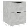 Nachttisch aus grauem Beton-Verbundholz, 40x40x50 cm. von , Nachttische - Ref: Foro24-326731, Preis: 57,54 €, Rabatt: %
