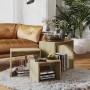 Stackable tables 3 pieces plywood oak Sonoma by , Side tables - Ref: Foro24-808579, Price: 48,45 €, Discount: %