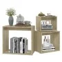 Stackable tables 3 pieces plywood oak Sonoma by , Side tables - Ref: Foro24-808579, Price: 47,87 €, Discount: %