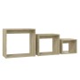Mesas apilables 3 piezas madera contrachapada roble Sonoma de , Mesas auxiliares - Ref: Foro24-808579, Precio: 48,38 €, Descu...