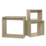 Stackable tables 3 pieces plywood oak Sonoma by , Side tables - Ref: Foro24-808579, Price: 48,45 €, Discount: %