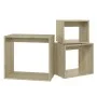 Stackable tables 3 pieces plywood oak Sonoma by , Side tables - Ref: Foro24-808579, Price: 47,87 €, Discount: %