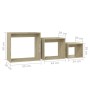 Stackable tables 3 pieces plywood oak Sonoma by , Side tables - Ref: Foro24-808579, Price: 48,45 €, Discount: %