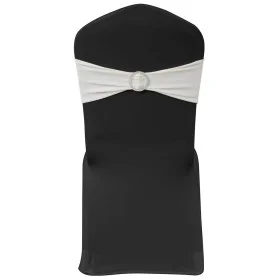 Moño decorativo elástico para sillas con hebilla 25 pzas Crema de , Fundas - Ref: Foro24-130348, Precio: 20,38 €, Descuento: %