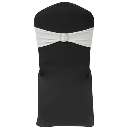 Elastic decorative bow for chairs with buckle 25 pieces Cream by , Covers - Ref: Foro24-130348, Price: 20,38 €, Discount: %