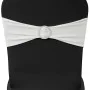 Elastic decorative bow for chairs with buckle 25 pieces Cream by , Covers - Ref: Foro24-130348, Price: 20,38 €, Discount: %