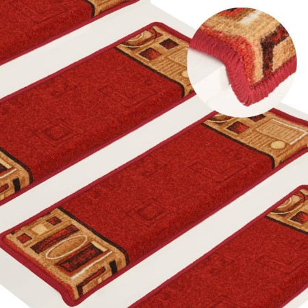Alfombrillas de escalera autoadhesivas 5 uds rojo 65x21x4 cm by , Stair mats - Ref: Foro24-149838, Price: 33,09 €, Discount: %