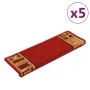 Alfombrillas de escalera autoadhesivas 5 uds rojo 65x21x4 cm by , Stair mats - Ref: Foro24-149838, Price: 32,63 €, Discount: %
