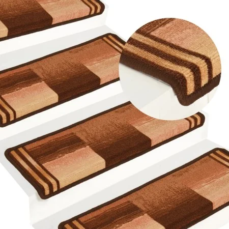 Alfombrillas de escalera autoadhesivas 5 uds marrón 65x21x4 cm by , Stair mats - Ref: Foro24-149844, Price: 33,94 €, Discount: %