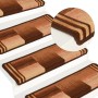 Alfombrillas de escalera autoadhesivas 5 uds marrón 65x21x4 cm by , Stair mats - Ref: Foro24-149844, Price: 34,59 €, Discount: %