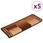 Alfombrillas de escalera autoadhesivas 5 uds marrón 65x21x4 cm by , Stair mats - Ref: Foro24-149844, Price: 33,94 €, Discount: %