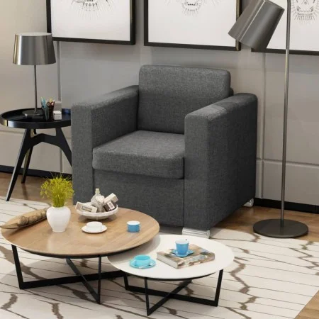 Sillón de tela gris oscuro de , Sillones - Ref: Foro24-243582, Precio: 234,53 €, Descuento: %