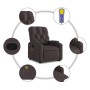 Silla de masaje reclinable de pie de tela marrón oscuro de , Sillones - Ref: Foro24-3204727, Precio: 284,39 €