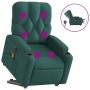Sillón masaje eléctrico reclinable elevable tela verde oscuro by , Armchairs - Ref: Foro24-3204752, Price: 346,07 €, Discount: %