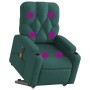 Sillón masaje eléctrico reclinable elevable tela verde oscuro by , Armchairs - Ref: Foro24-3204752, Price: 346,07 €, Discount: %