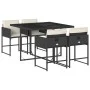 Set de muebles jardín 5 pzas con cojines ratán sintético negro de , Conjuntos de jardín - Ref: Foro24-3211254, Precio: 288,05...