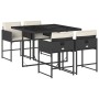 Set de muebles jardín 5 pzas con cojines ratán sintético negro von , Gartensets - Ref: Foro24-3211254, Preis: 252,95 €, Rabat...