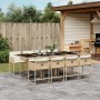 Set comedor de jardín 9 pzas con cojines ratán sintético beige by , Garden sets - Ref: Foro24-3211282, Price: 518,63 €, Disco...