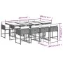 Set comedor de jardín 9 pzas con cojines ratán sintético beige de , Conjuntos de jardín - Ref: Foro24-3211282, Precio: 593,90...