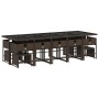 Set comedor de jardín y cojines 15 pzas ratán sintético marrón von , Gartensets - Ref: Foro24-3211353, Preis: 757,80 €, Rabat...